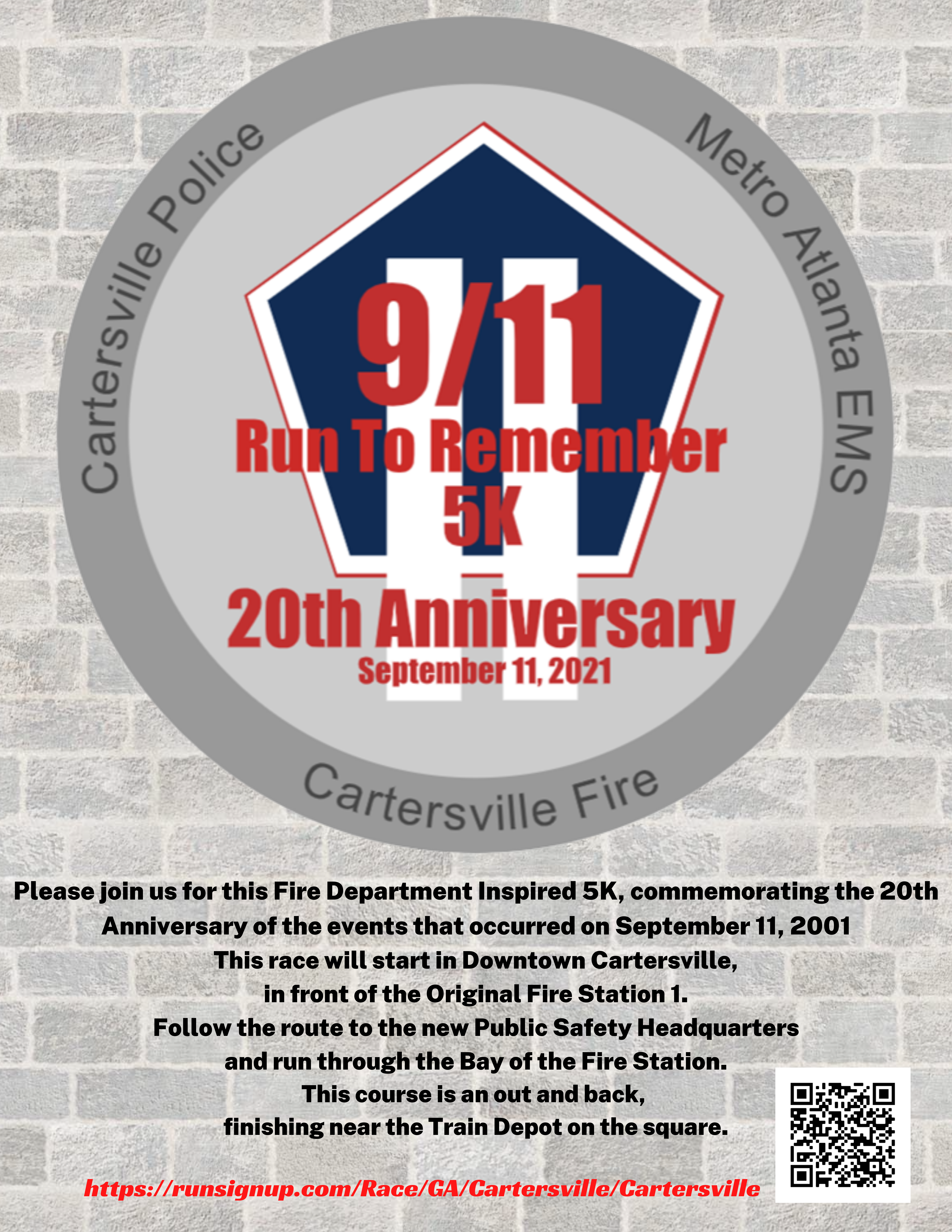 Cartersville Fire Department 9/11 Run to Remember 5K